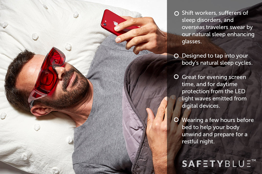 Red Padded Fit-Over Blue Light Glasses | Unisex | SafetyBlue™