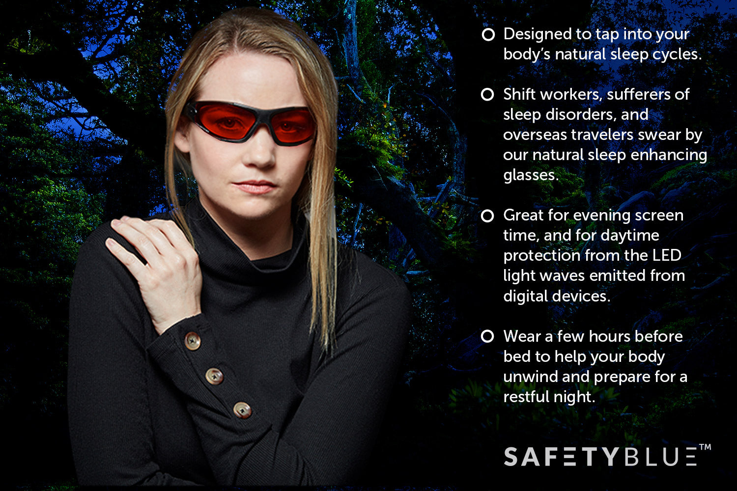 Red Full Frame Sleep Savior Blue Light Glasses | Unisex | SafetyBlue™